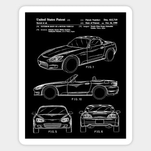 Honda S2000 Patent White Magnet